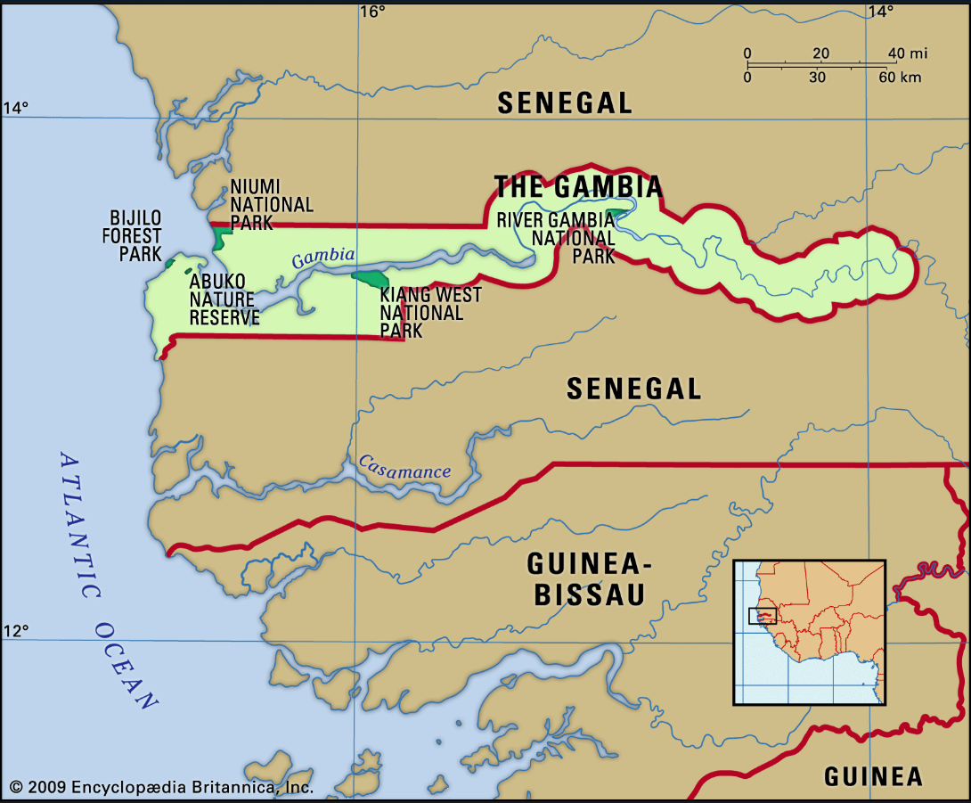 The Gambia Culture Religion Map Language Capital History & People. Photo Source: Britannica.